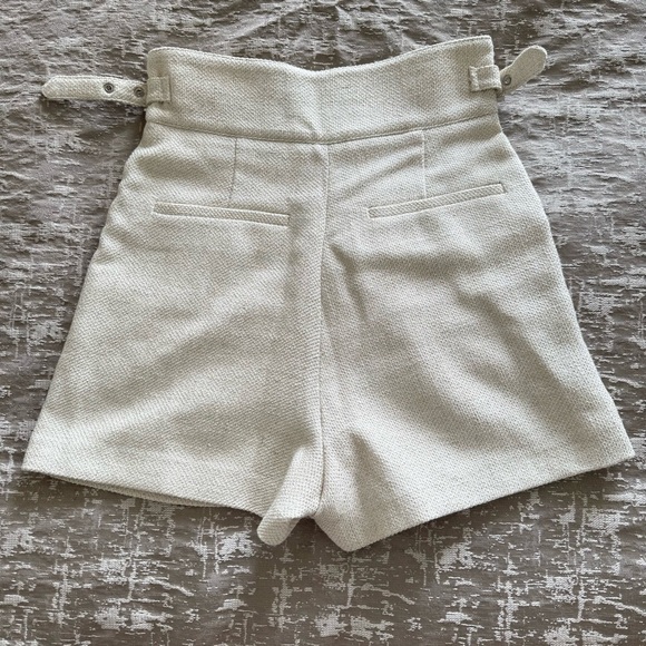 NWT! IRO Cream Women's Shorts, High Waisted, Size 36 - Picture 3 of 11